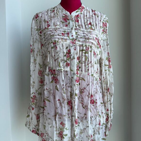 Floral Blouse by One Fine Day by Anthropologie Women's Size Medium - Picture 1 of 4